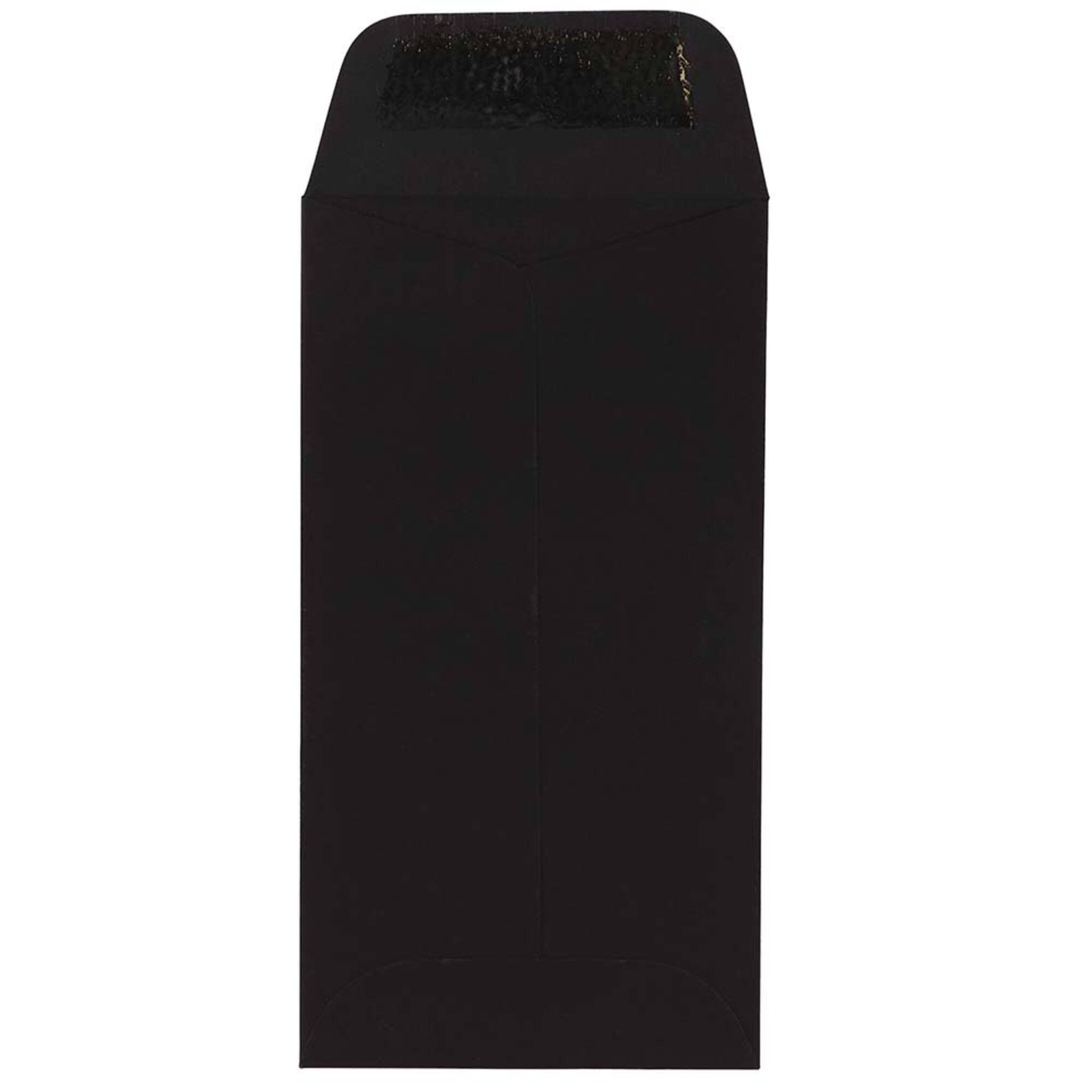 JAM Paper 3.5" x 6.5" Smooth Black Coin Business Envelopes, 50ct.